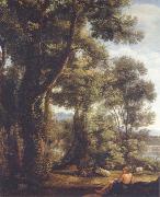 Claude Lorrain Landscape with a goatherd and goats oil painting